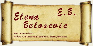 Elena Belošević vizit kartica